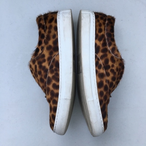 Boden Leopard Print Calf Hair Slip On Sneakers 37 - Picture 4 of 8